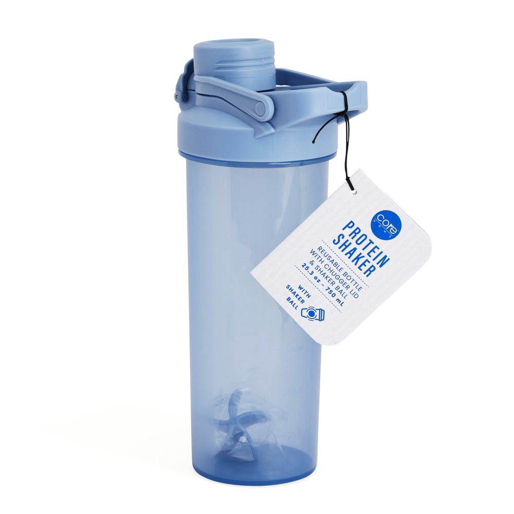 slide 3 of 3, Core Home Protein Shaker - Blue, 23.5 oz