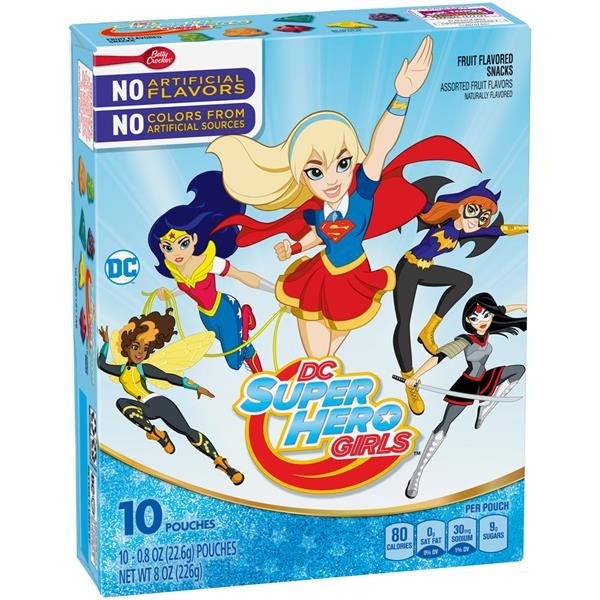 slide 1 of 1, Betty Crocker Fruit Snacks Superhero Girls, 10 ct; 8 oz