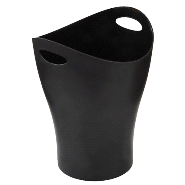 slide 1 of 1, Umbra Garbino Wastebasket, Black, 1 ct