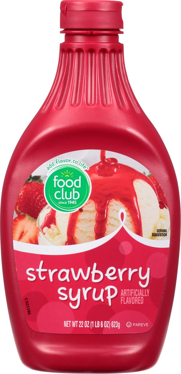 slide 9 of 11, Food Club Strawberry Syrup, 22 oz