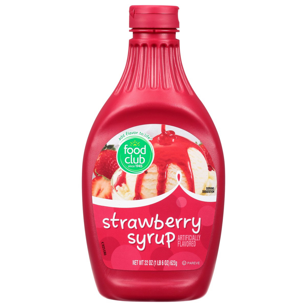 slide 11 of 11, Food Club Strawberry Syrup, 22 oz