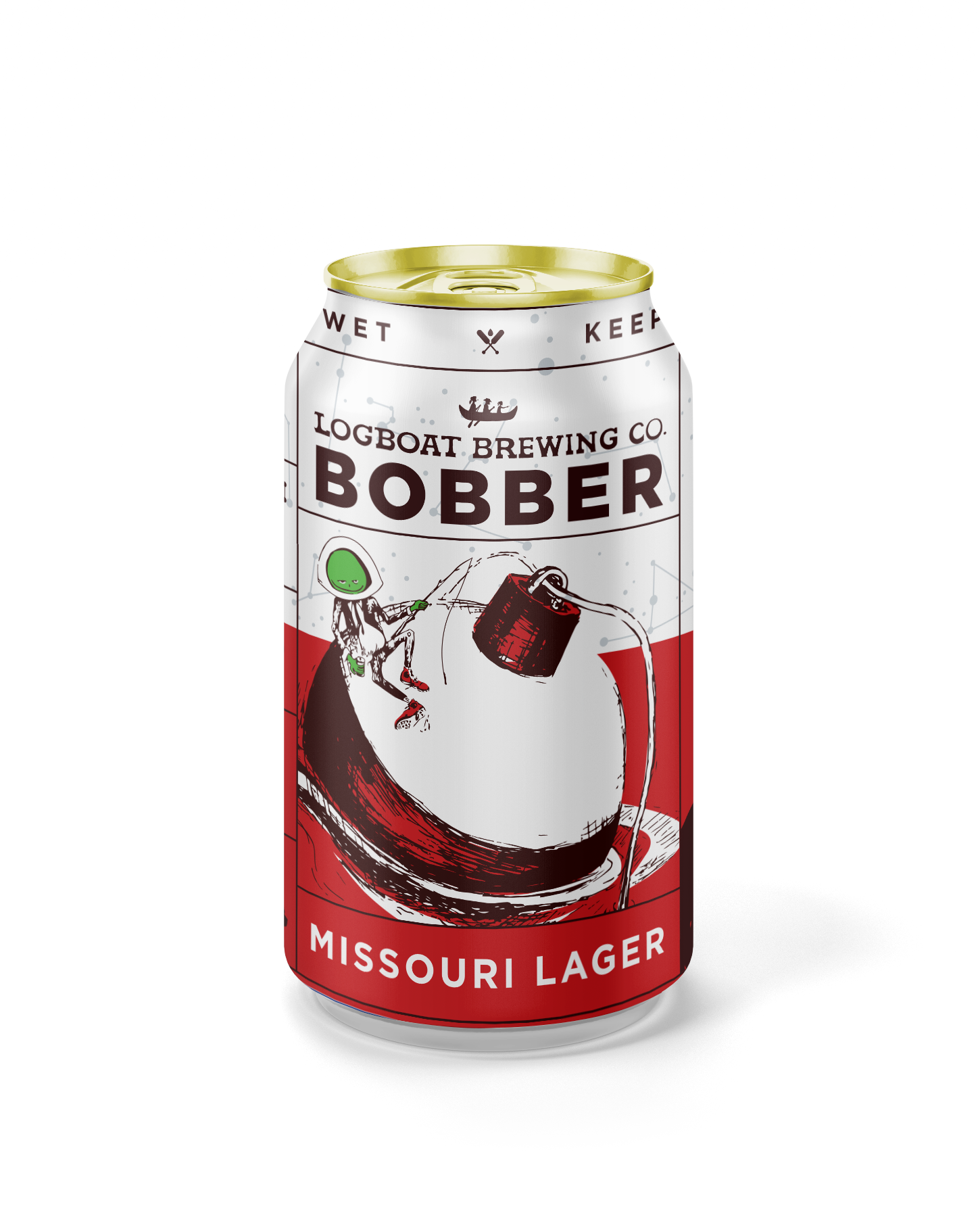 slide 1 of 1, Logboat Brewing Co. Logboat Bobber Lager Can, 6 ct; 12 fl oz