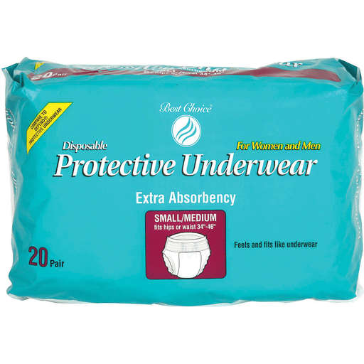 slide 1 of 1, Best Choice Disposable Protective Underwear Extra Absorbency, 20 ct