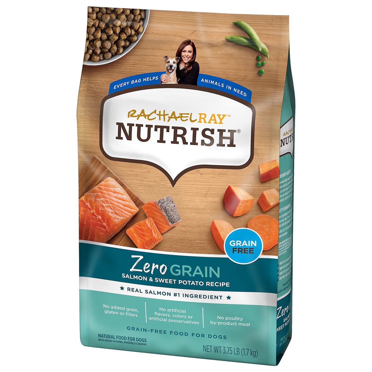 slide 4 of 8, Rachael Ray Nutrish Zero Grain Salmon & Sweet Potato Recipe, Dry Dog Food, 3.75lb Bag (Packaging May Vary), 3.75 lb