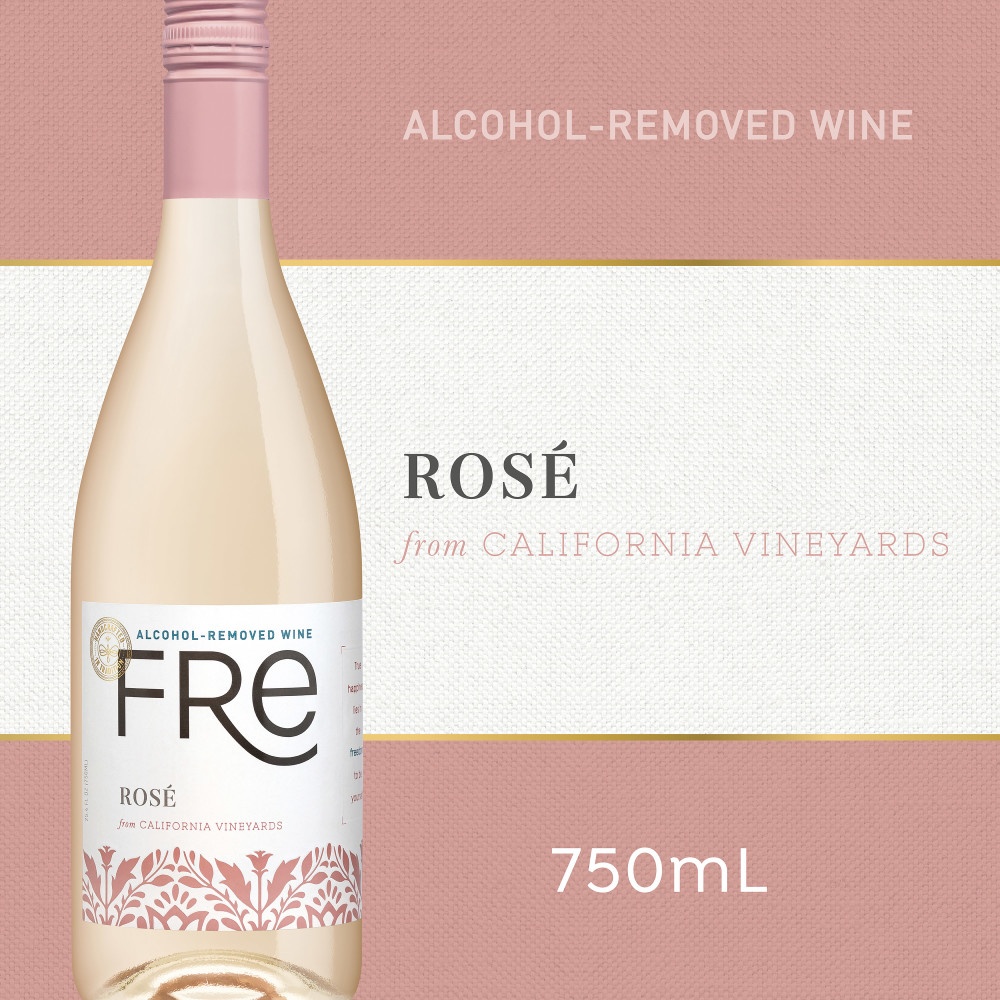 slide 1 of 1, Sutter Home Fre Rose Alcohol-Removed Wine, 750 ml