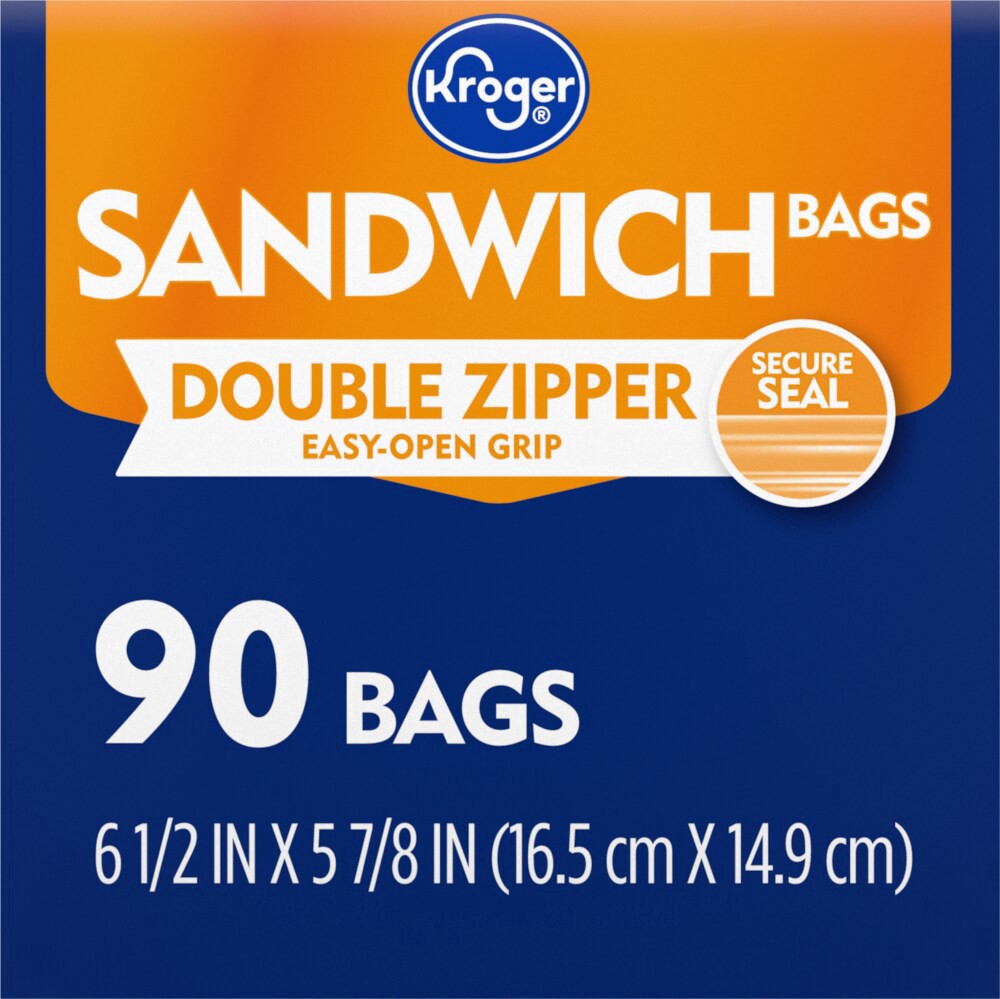 slide 3 of 4, Kroger Reclosable Sandwich Bags, 90 ct