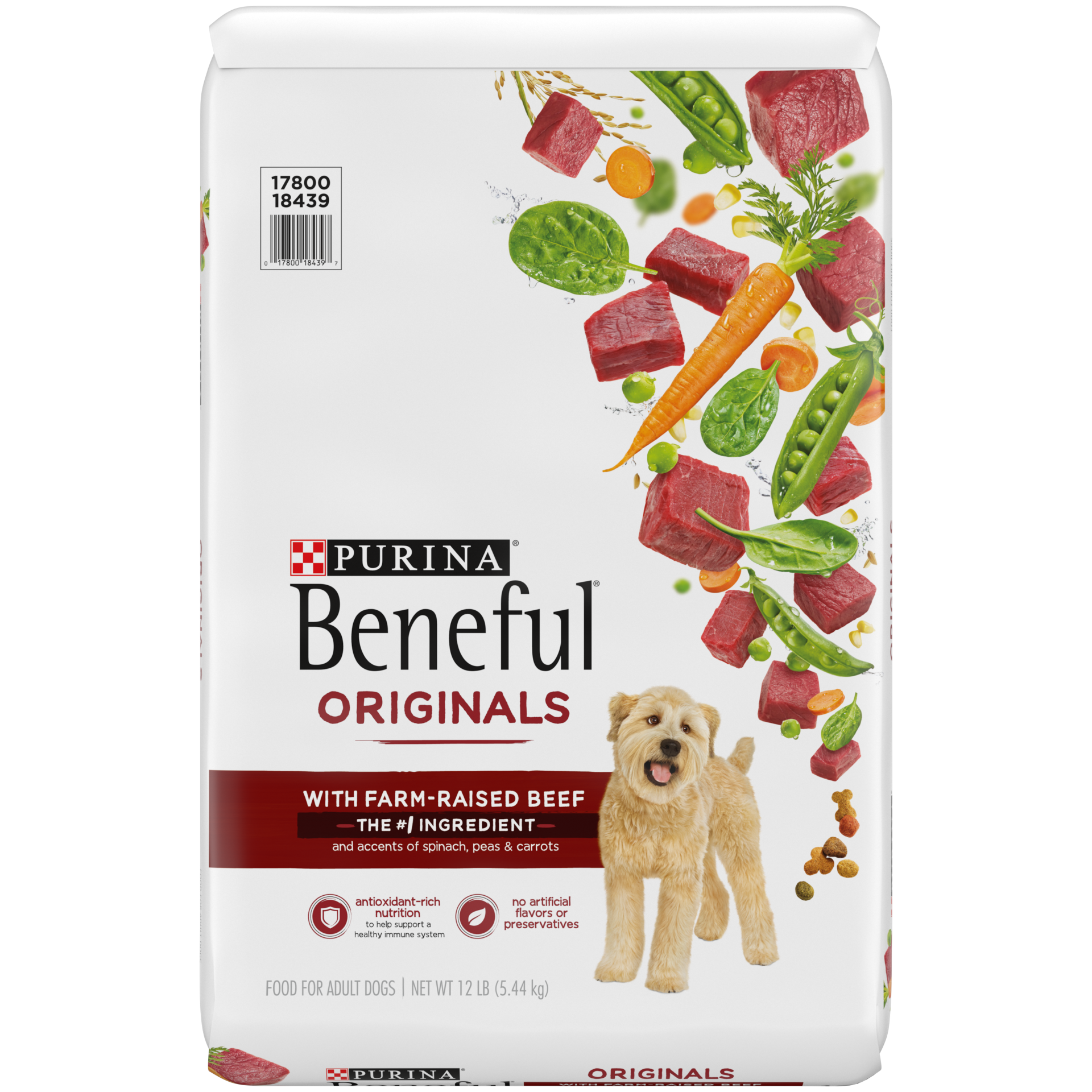 slide 1 of 1, Purina Beneful Originals Beef Dog Food, 208 oz