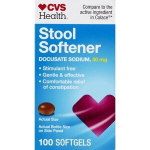 slide 1 of 1, CVS Health Stool Softener 50 Mg Softgels, 100 Ct, 100 ct