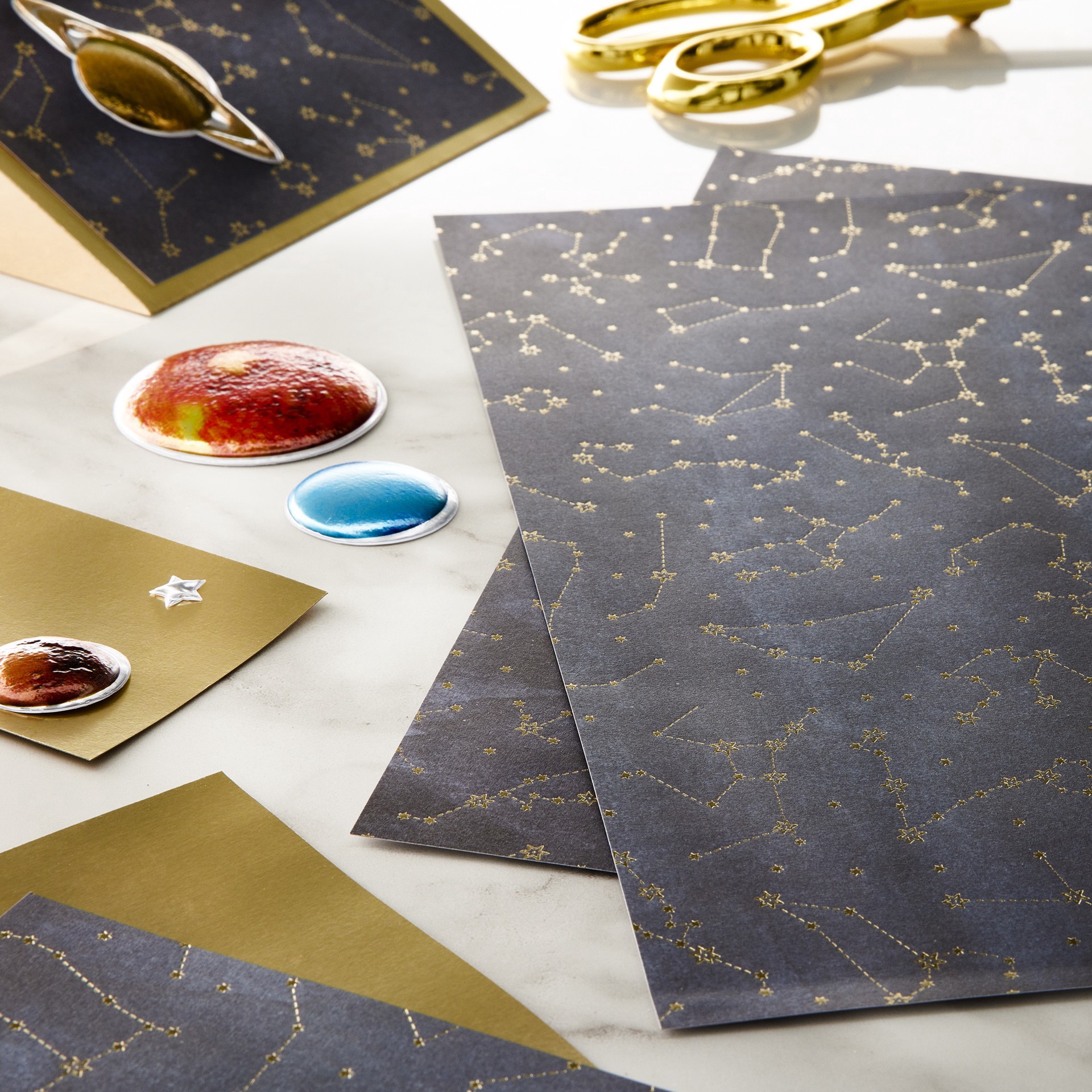 slide 2 of 2, Foil Constellation Paper By Recollections, 12" X 12", 12 in x 12 in