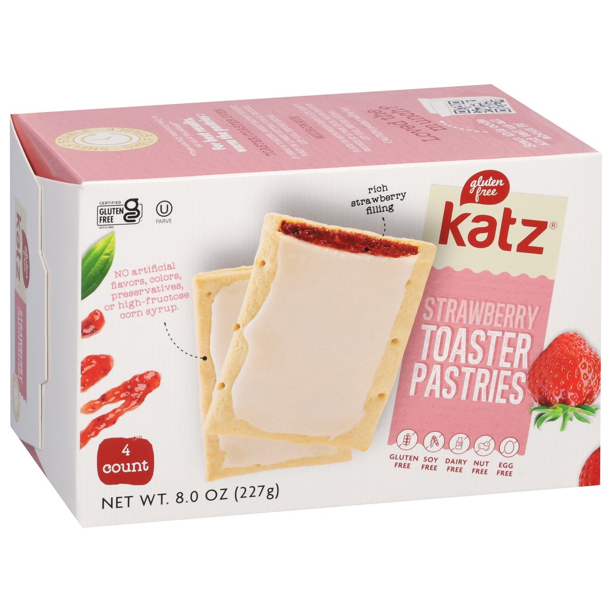 slide 10 of 16, Katz Strawberry Toaster Pastries 4 ea, 4 ct