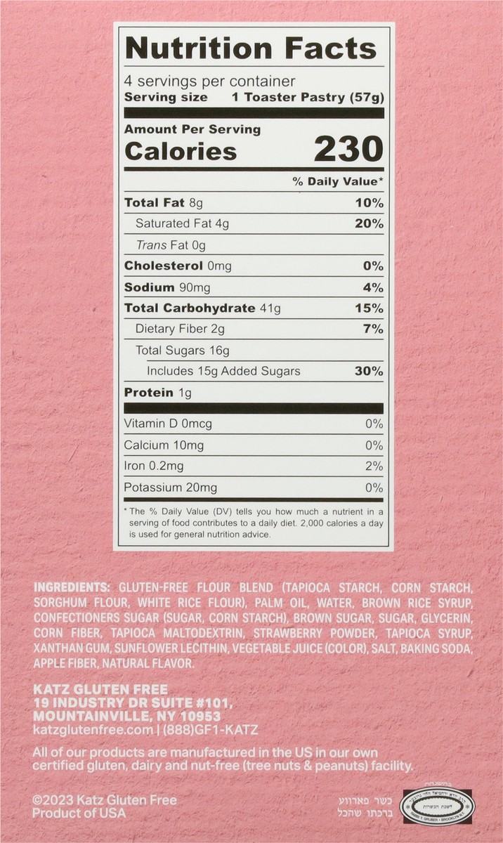 slide 16 of 16, Katz Strawberry Toaster Pastries 4 ea, 4 ct