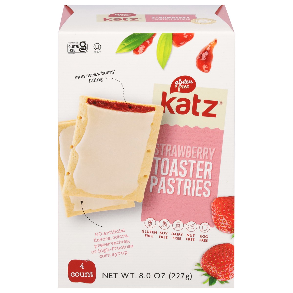 slide 3 of 16, Katz Strawberry Toaster Pastries 4 ea, 4 ct