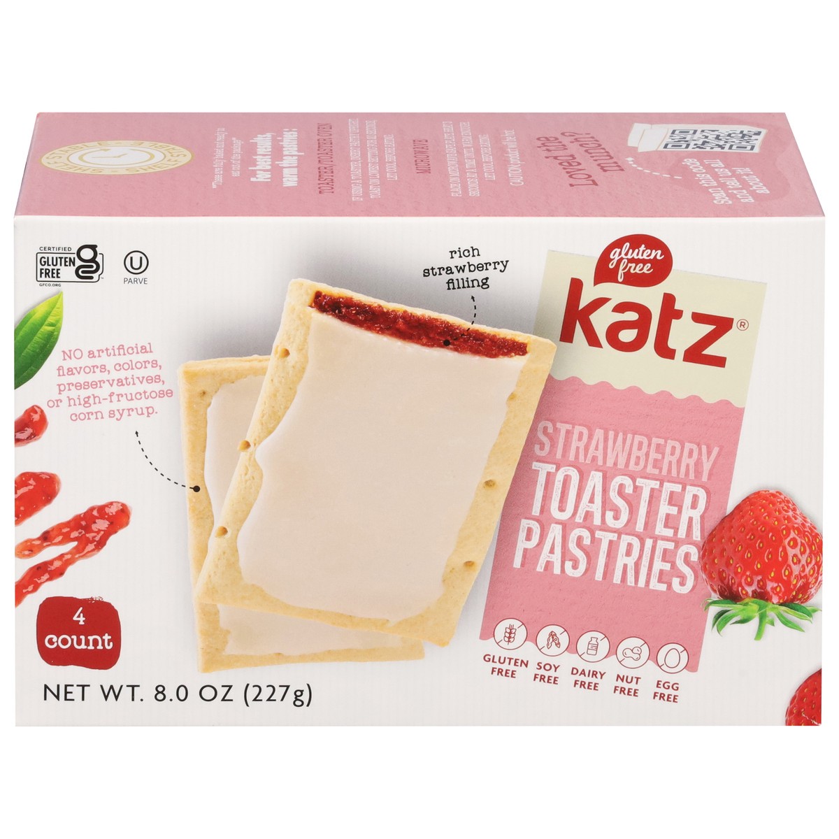 slide 9 of 16, Katz Strawberry Toaster Pastries 4 ea, 4 ct