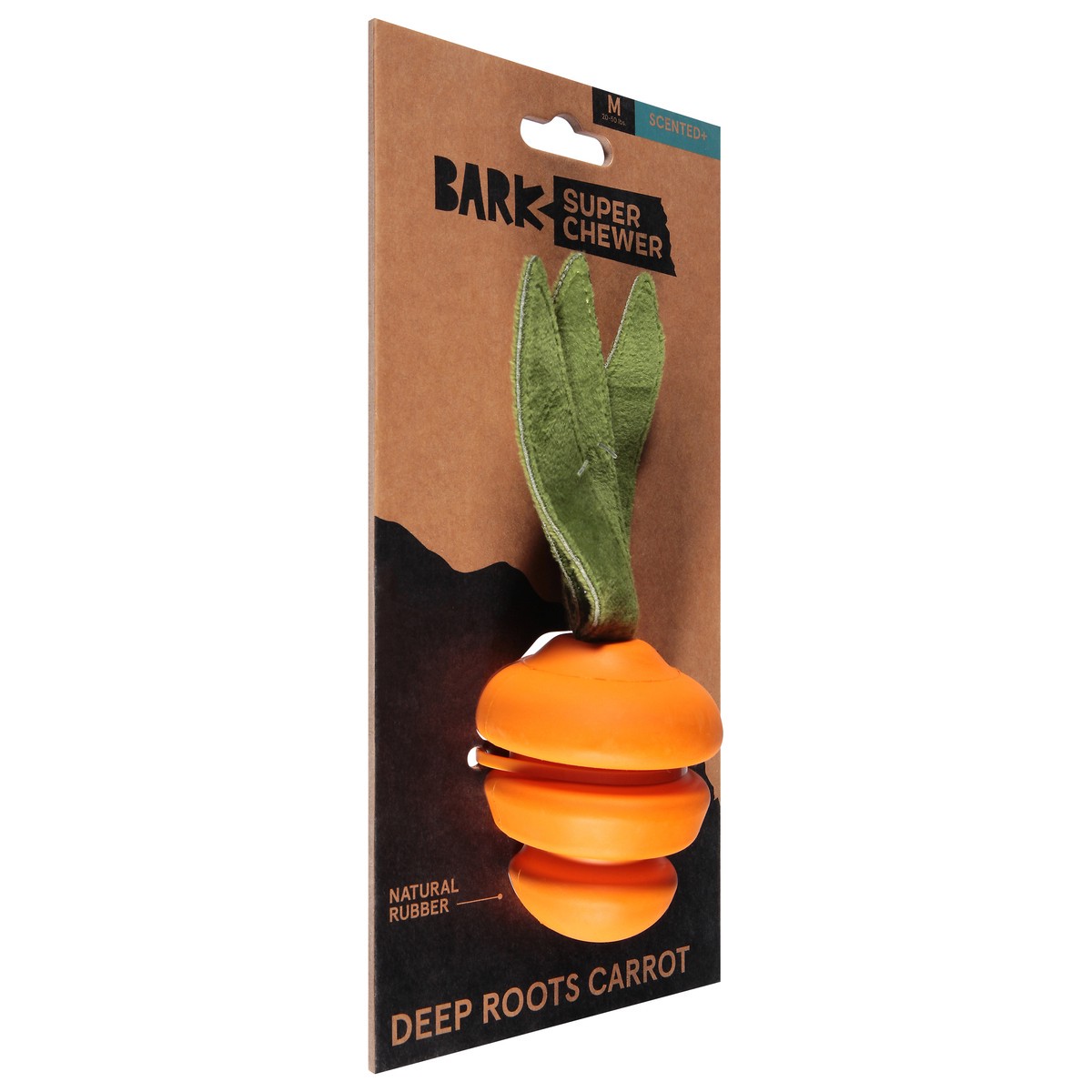 slide 2 of 9, BARK M 20-50 Lbs Deep Roots Carrot Dog Toy 1 ea, 1 ct