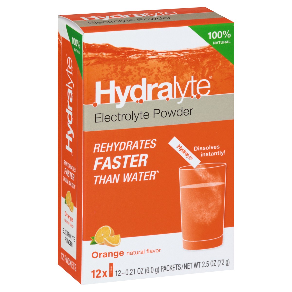 slide 5 of 13, Hydralyte Orange Electrolyte Powder 12 ea, 12 ct