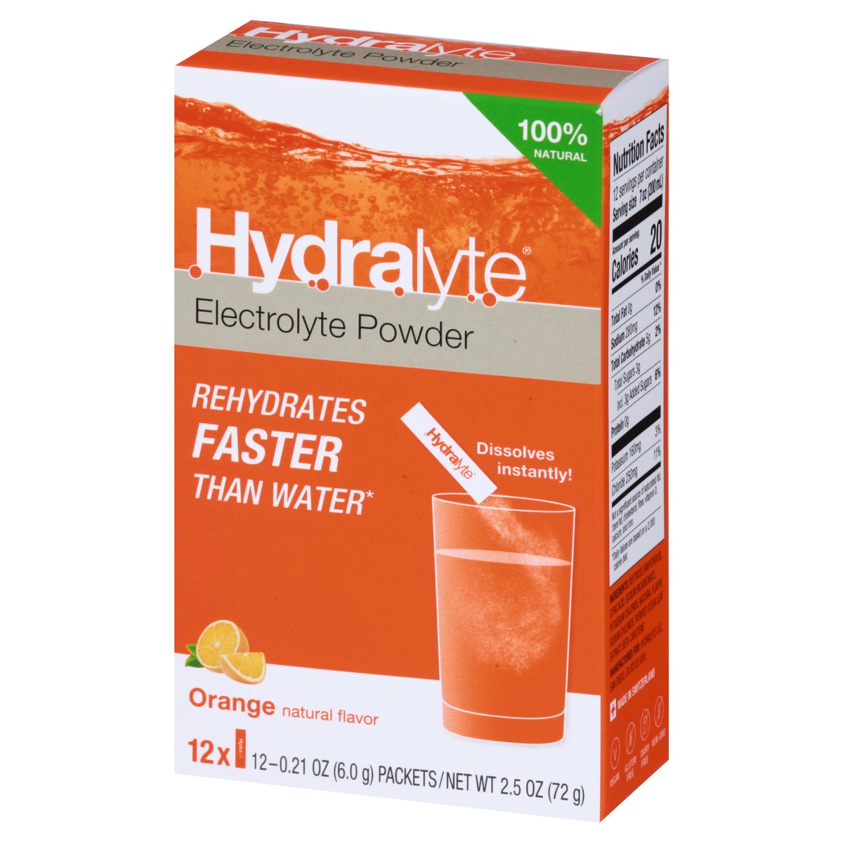 slide 3 of 13, Hydralyte Orange Electrolyte Powder 12 ea, 12 ct