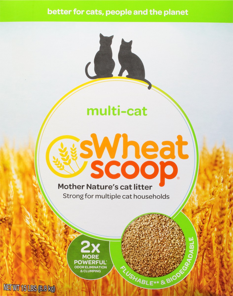 slide 12 of 12, sWheat Scoop Multi-Cat Cat Litter 15 lb, 15 lb