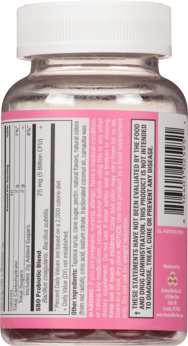 slide 2 of 9, Ancient Nutrition Sbo Probiotic Berry Flavor Kids Gummies, 30 ct