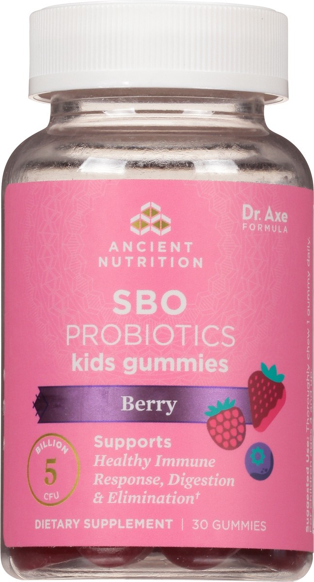 slide 9 of 9, Ancient Nutrition Sbo Probiotic Berry Flavor Kids Gummies, 30 ct