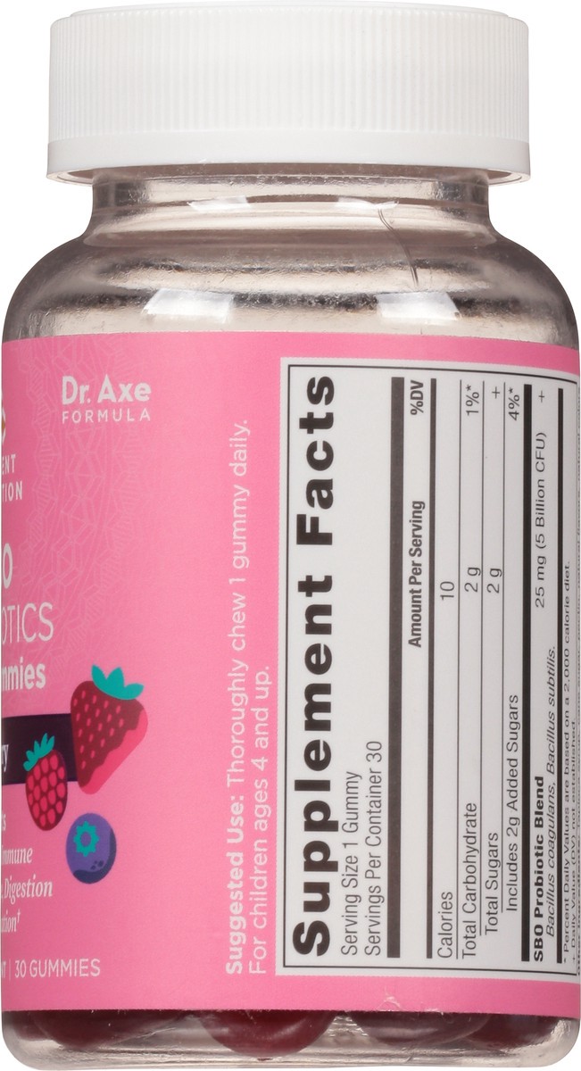 slide 5 of 9, Ancient Nutrition Sbo Probiotic Berry Flavor Kids Gummies, 30 ct