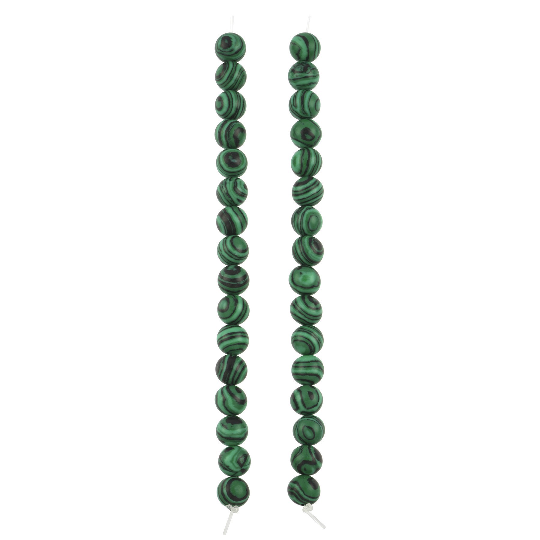 slide 2 of 3, Green Reconstituted Dyed Stone Round Beads By Bead Landing, 7.5 mm