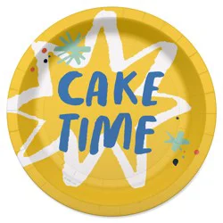 American Greetings 10-Count 7" Birthday Paper Plates, Cake Time