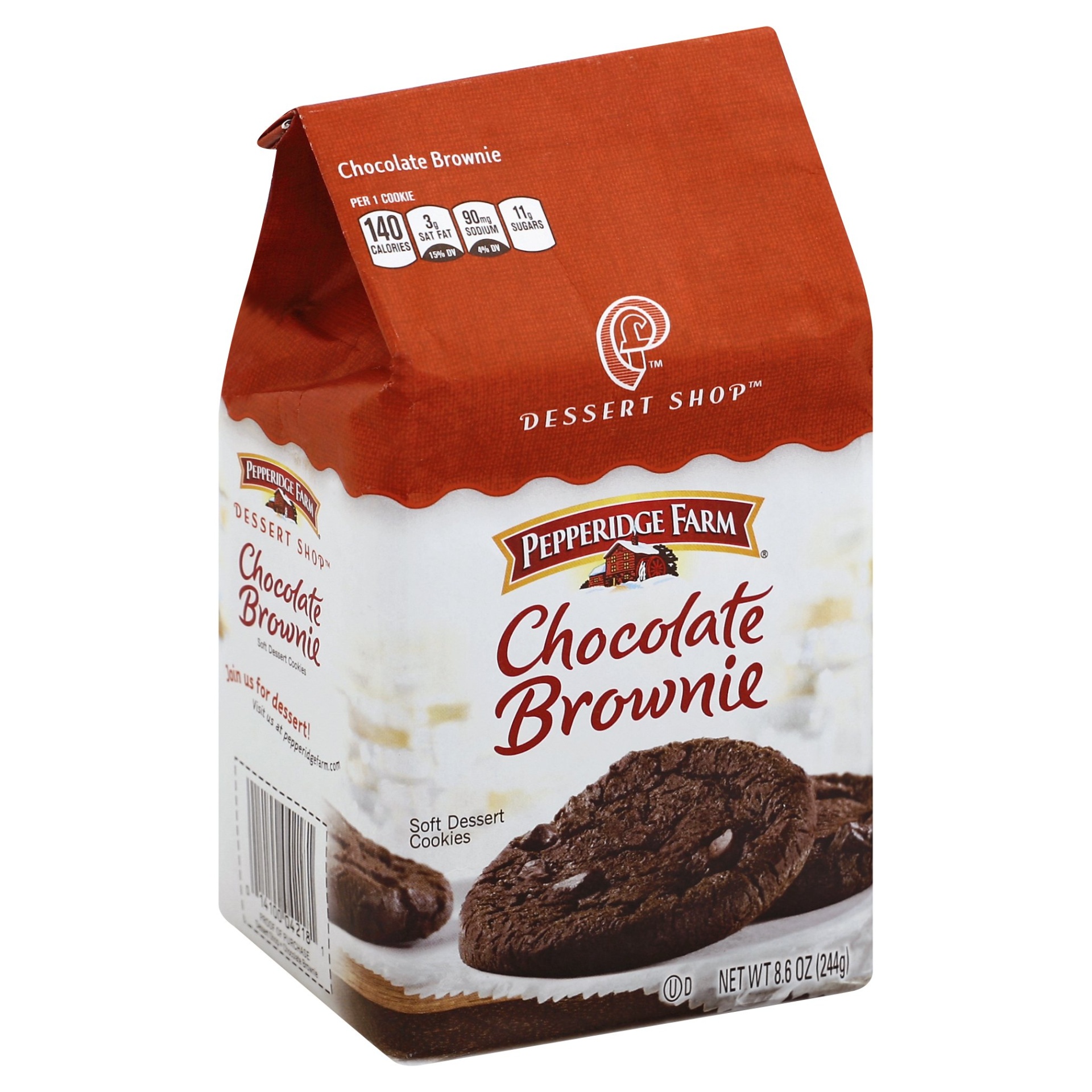 slide 1 of 6, Pepperidge Farm Dark Chocolate Brownie Cookies, 8.6 oz