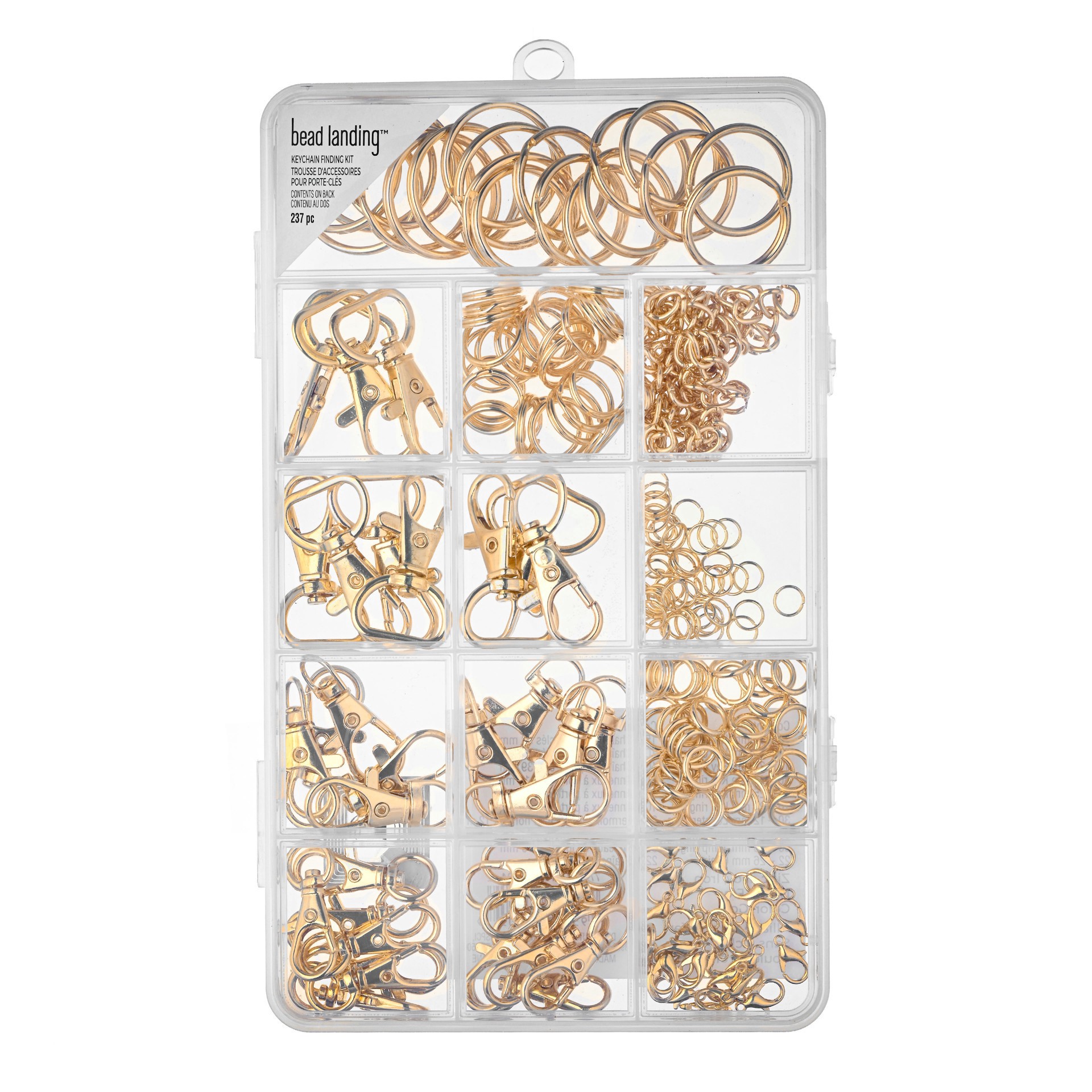 slide 3 of 3, Gold Keychain-Making Findings Kit By Bead Landing, 7 mm