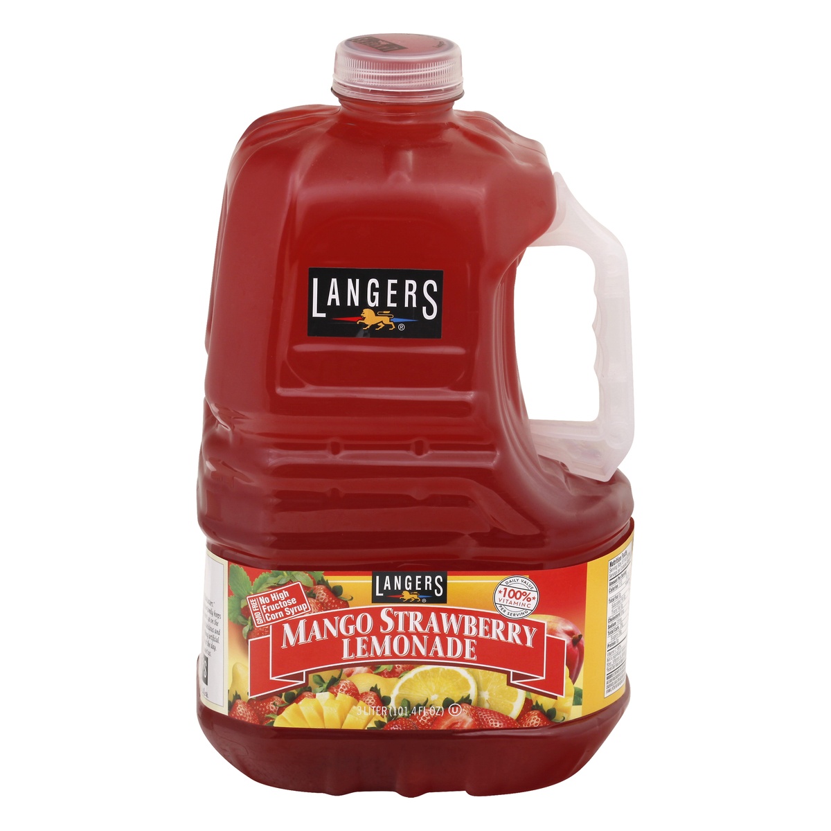 slide 1 of 1, Langers Mango Strawberry Lemonade 101.4 gl, 101.4 fl oz