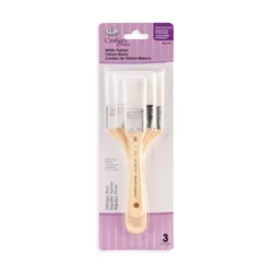 Royal & Langnickel Crafter's Choice Large White Taklon Flat Brush Set