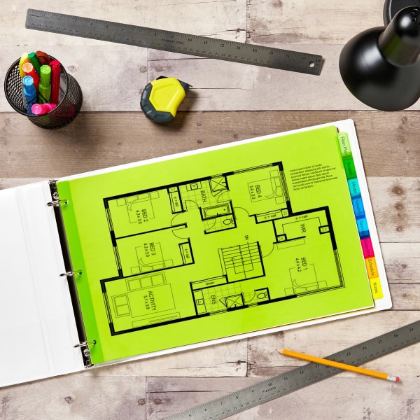 slide 4 of 7, Avery® Dividers For 3 Ring Binders, 8-Tab Binder Dividers, 11"" x 17"" Plastic Binder Dividers, Insertable Big Tab™, Multicolor, 1 Set (11179), 1 ct