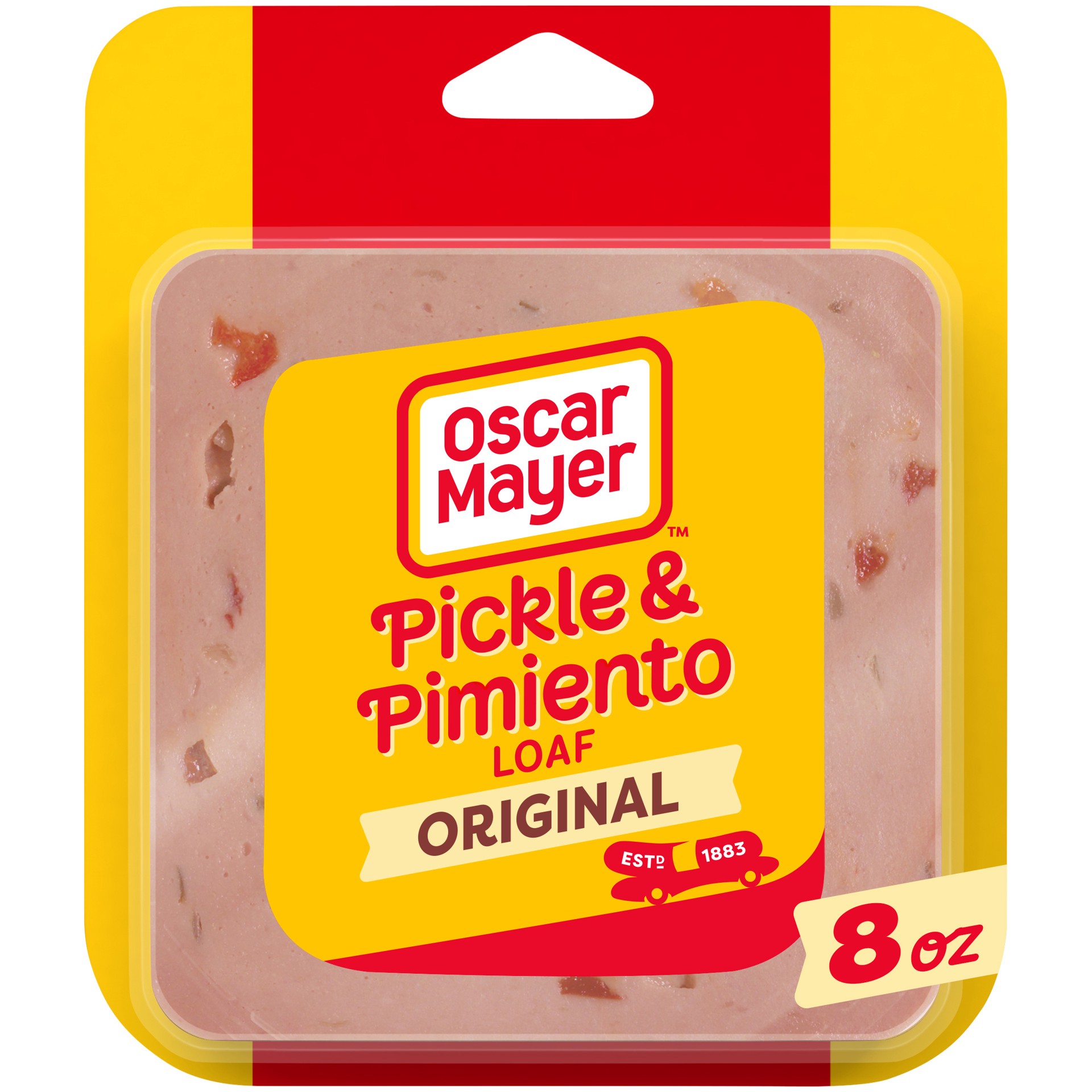 slide 1 of 5, Oscar Mayer Pickle & Pimiento Loaf Lunch Meat Made with Chicken & Pork, 8 oz. Pack, 8 oz