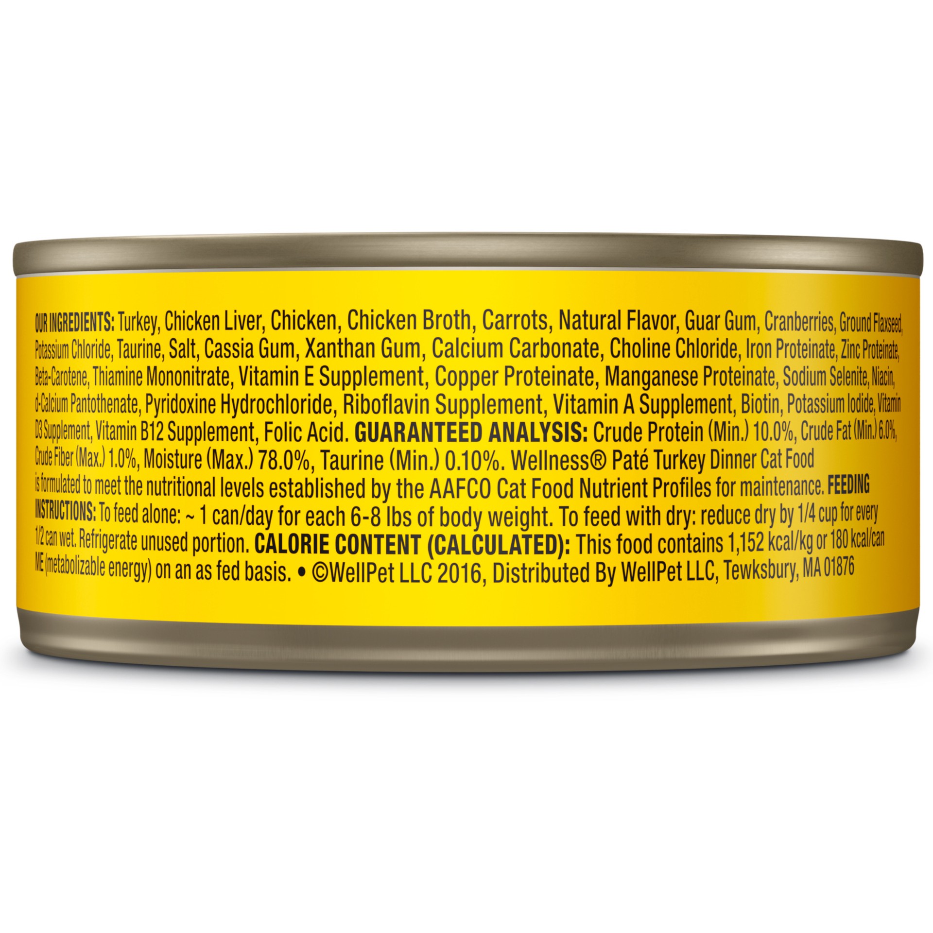 slide 4 of 5, Wellness Turkey Cat Food, 5.5 oz