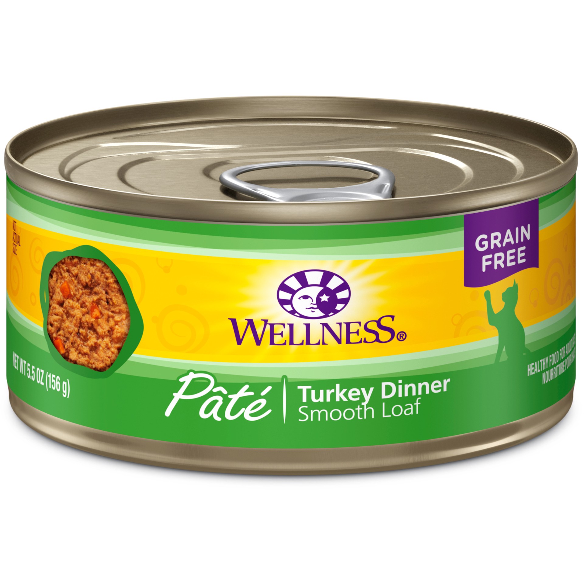 slide 1 of 5, Wellness Turkey Cat Food, 5.5 oz