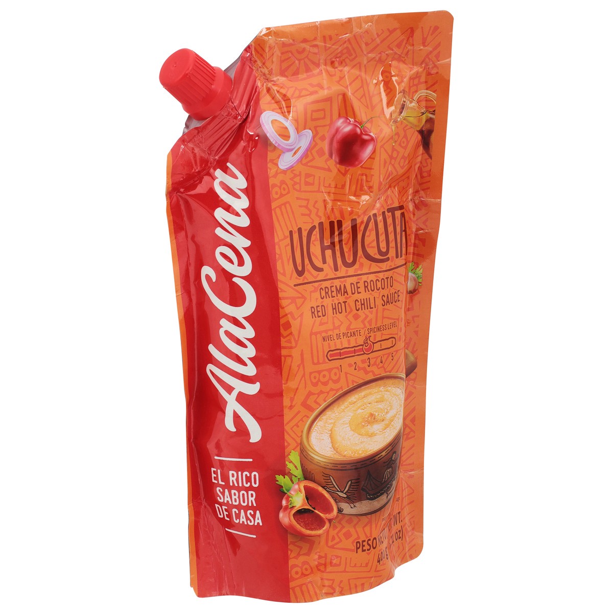 slide 5 of 9, AlaCena Red Hot Red Hot Chilli Sauce 14.11 oz, 14.11 oz