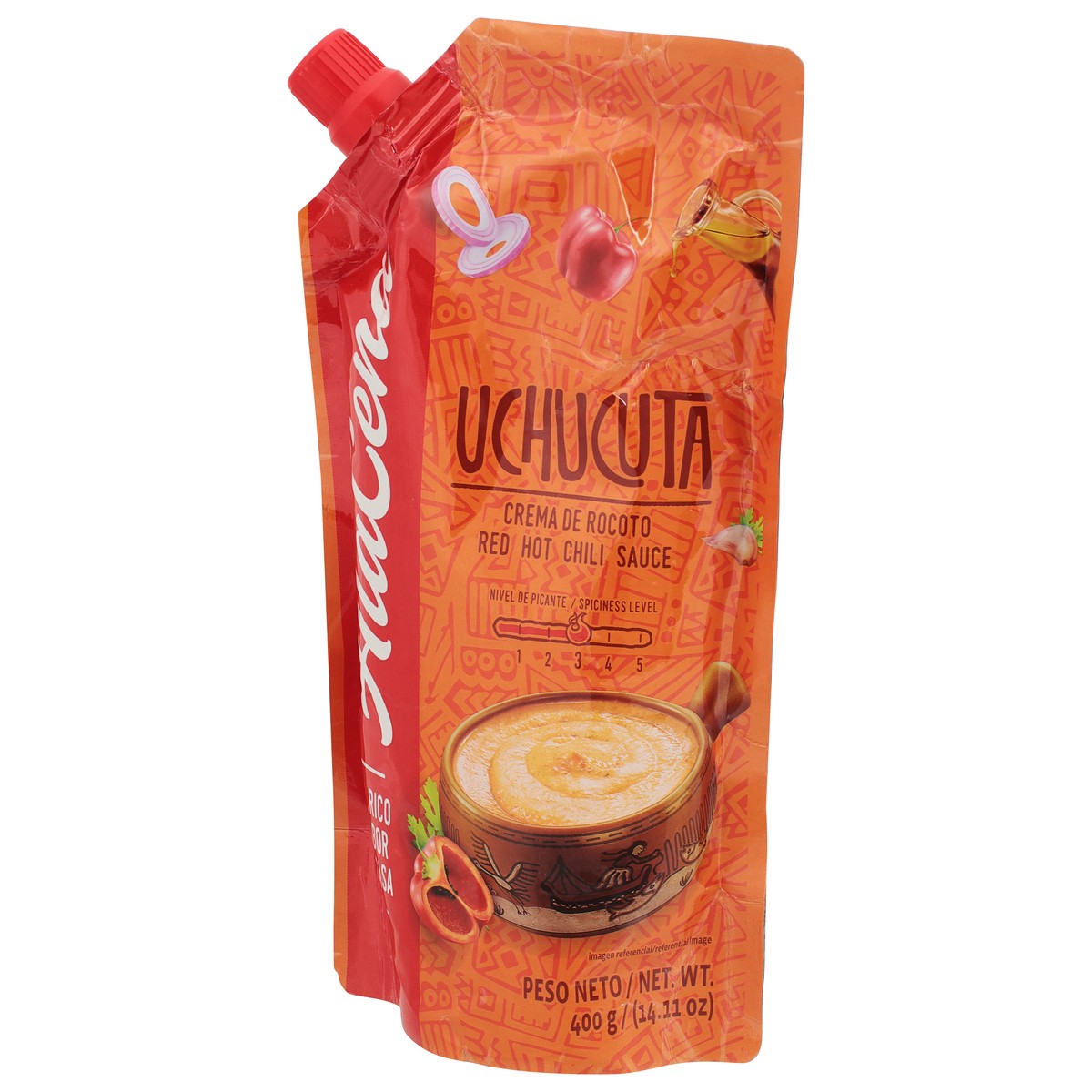 slide 3 of 9, AlaCena Red Hot Red Hot Chilli Sauce 14.11 oz, 14.11 oz