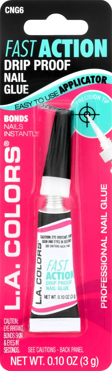 slide 6 of 9, L.A. Colors Fast Action Drip Proof Nail Glue 0.1 oz, 0.1 oz