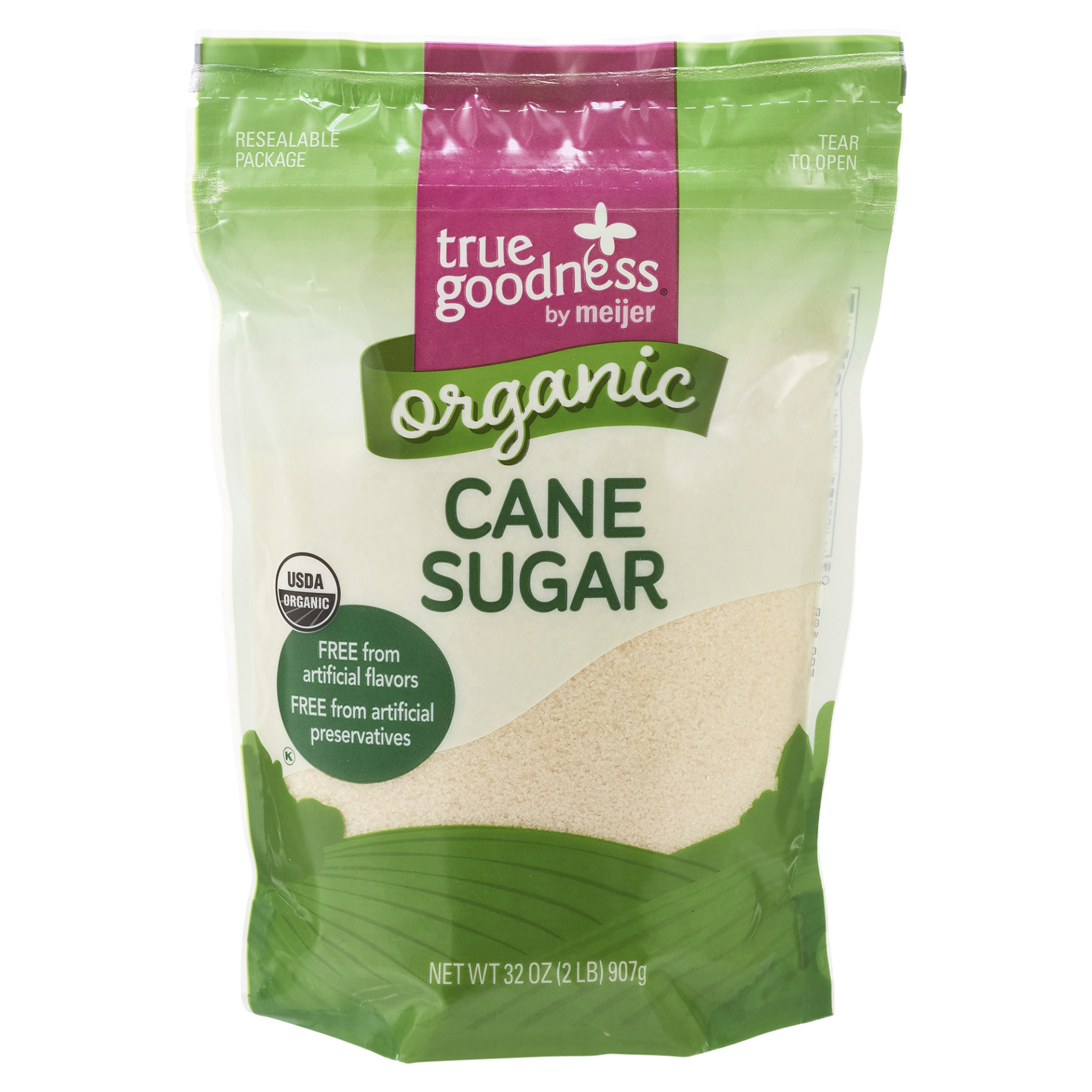 slide 1 of 2, True Goodness Organic Cane Sugar, 2 lb