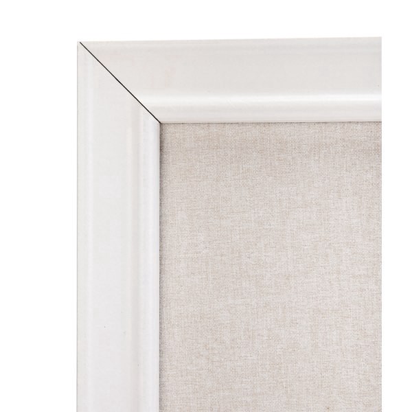 slide 2 of 3, Realspace™ Linen Bulletin Board, 17"" x 23"", Wooden Frame With White Finish, 1 ct