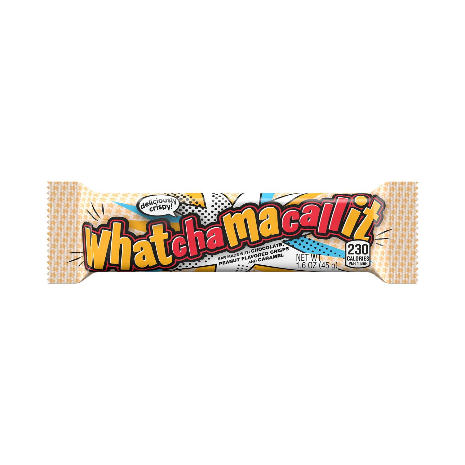 slide 1 of 1, WHATCHAMACALLIT Chocolate, Caramel and Peanut Flavored Crisps Candy Bar, 1.6 oz, 1.6 oz