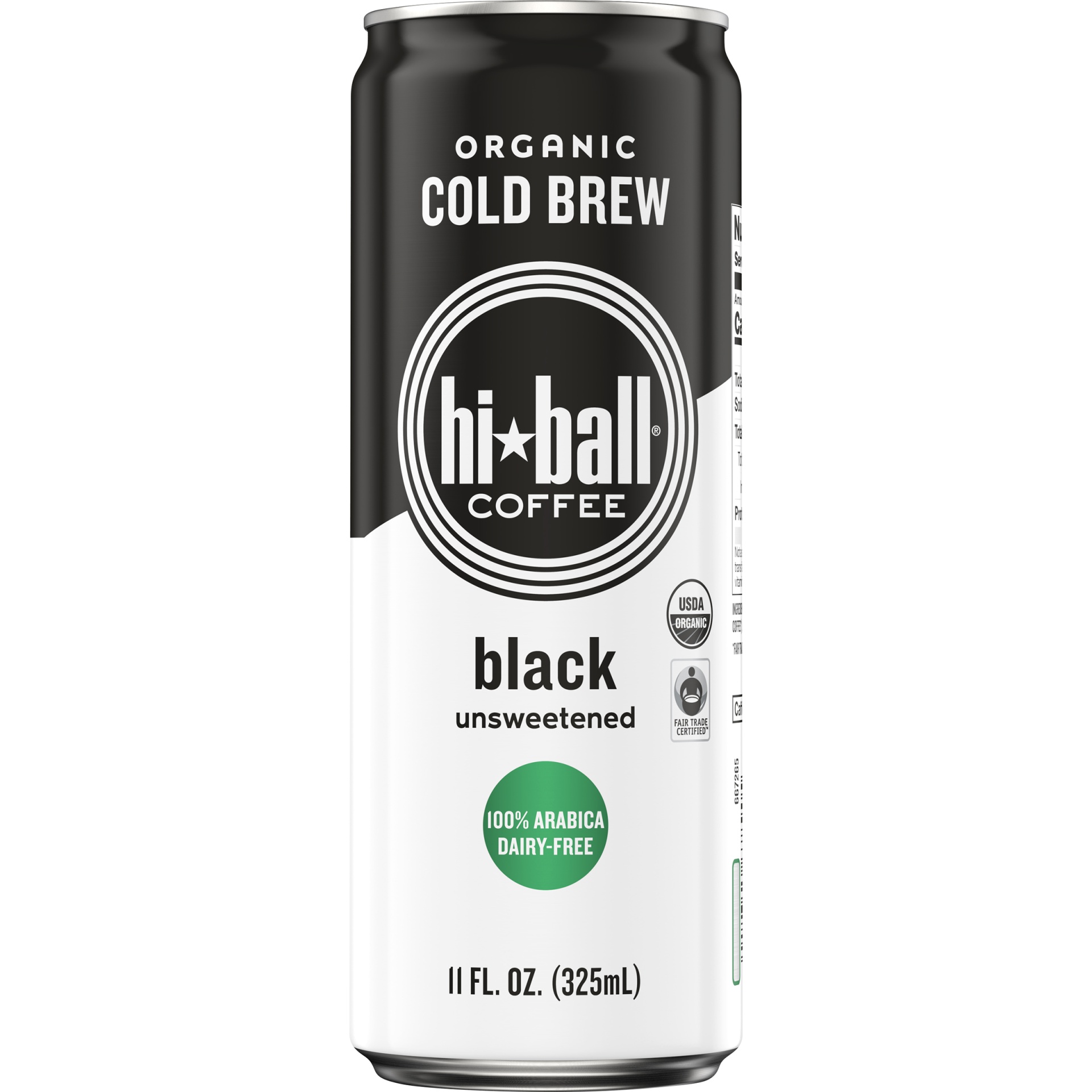 slide 1 of 1, Hiball Coffee Certified Organic Cold Brew Coffee Drink, Black Unsweetened,.oz, 11 fl oz