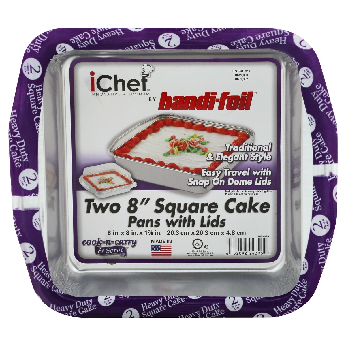 slide 1 of 1, iChef Square Cake Pans, 2 ct