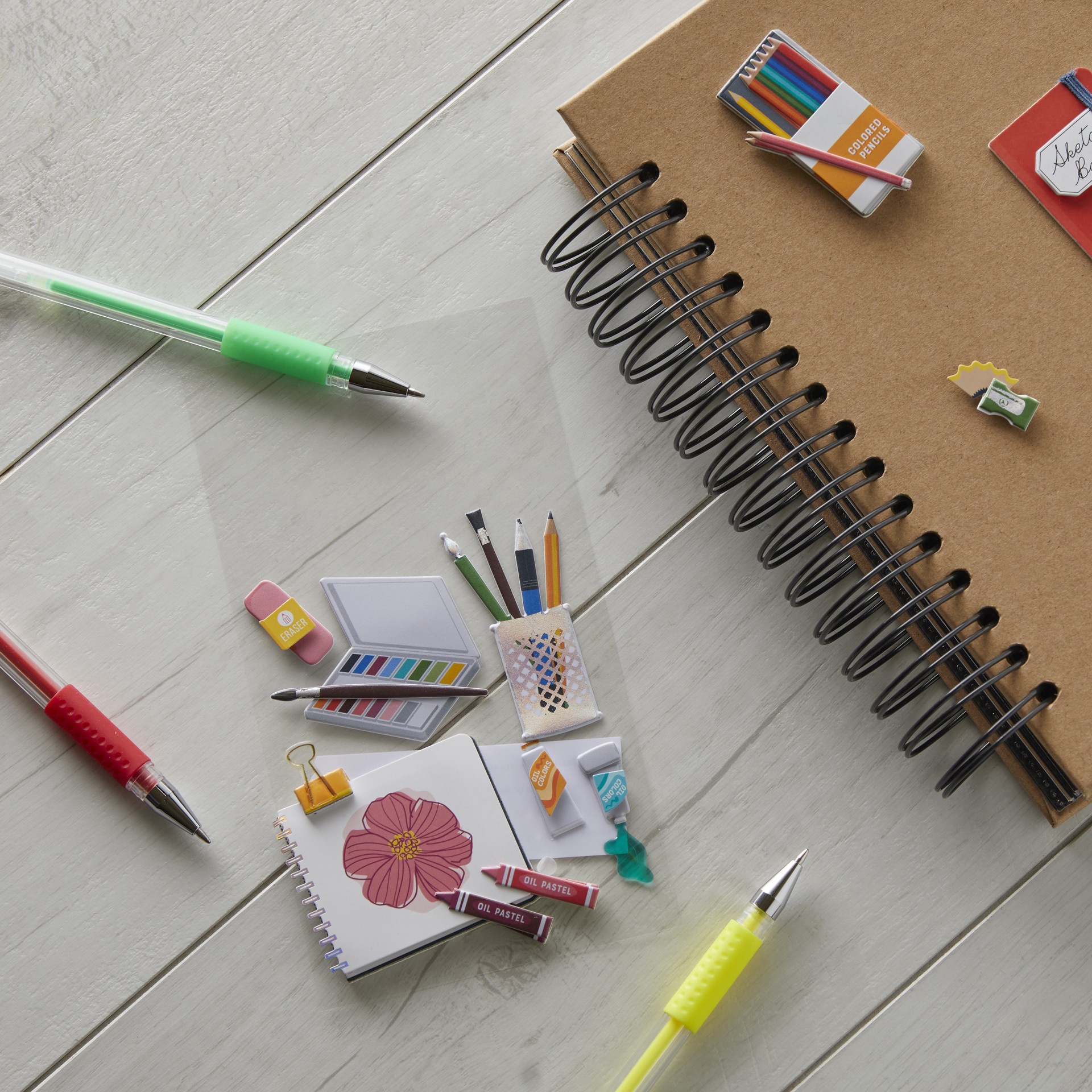 slide 2 of 3, Drawing Dimensional Stickers By Recollections, 4 in x 8.5 in