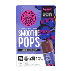 Pitaya Foods Organic Acai & Blueberry Smoothie Pops - 4 - 3 fl oz Pops