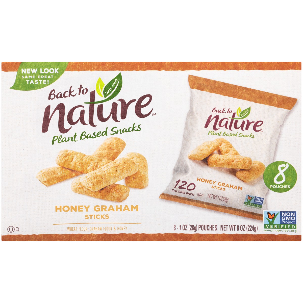 slide 3 of 14, Back to Nature™ Honey Graham Sticks 8-1 oz. Pouches, 8 oz