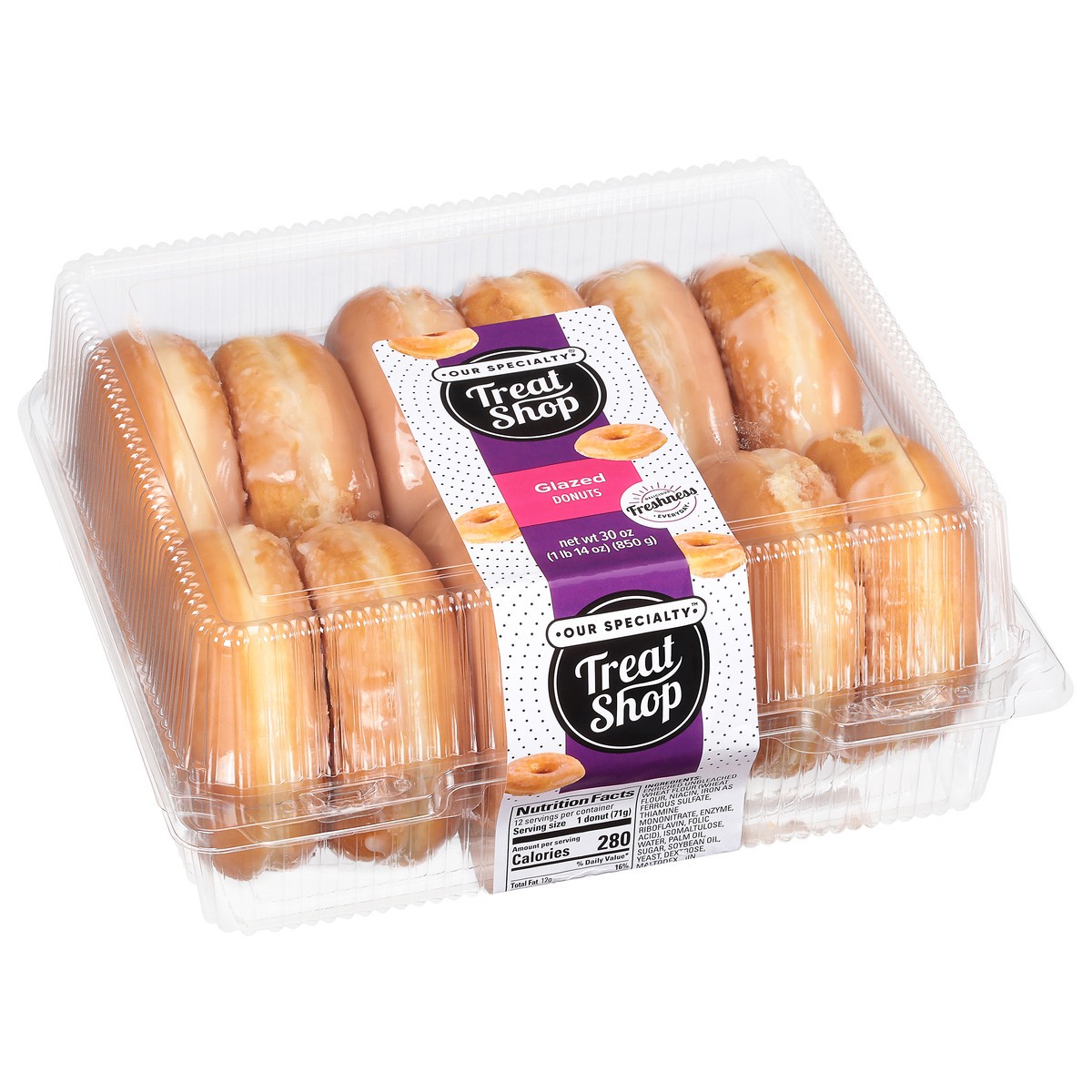 slide 5 of 9, Our Specialty Treat Shop Glazed Donuts 30 oz, 30 oz