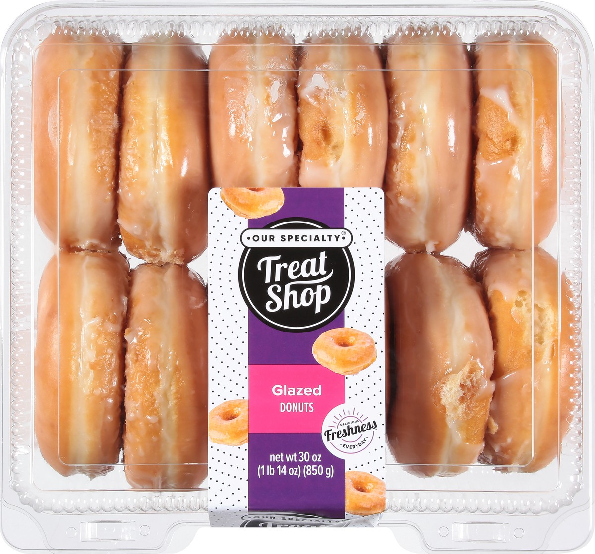 slide 7 of 9, Our Specialty Treat Shop Glazed Donuts 30 oz, 30 oz