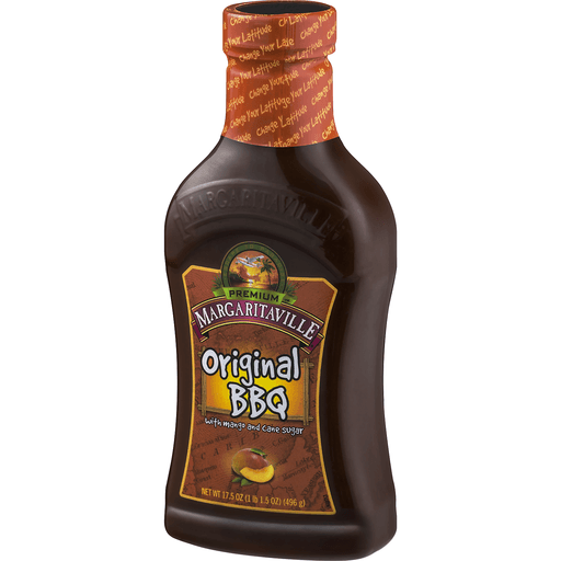 slide 4 of 9, Margaritaville Brewing Co. Premium Margaritaville Original BBQ Sauce With Mango And Cane Sugar, 17.5 oz