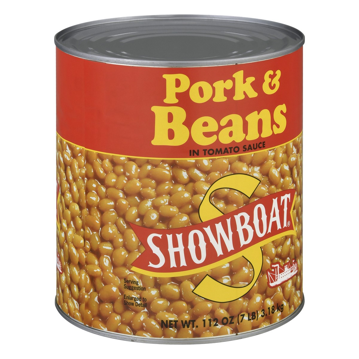 slide 9 of 10, SHOWBOAT Pork & Beans 112 oz, 112 oz