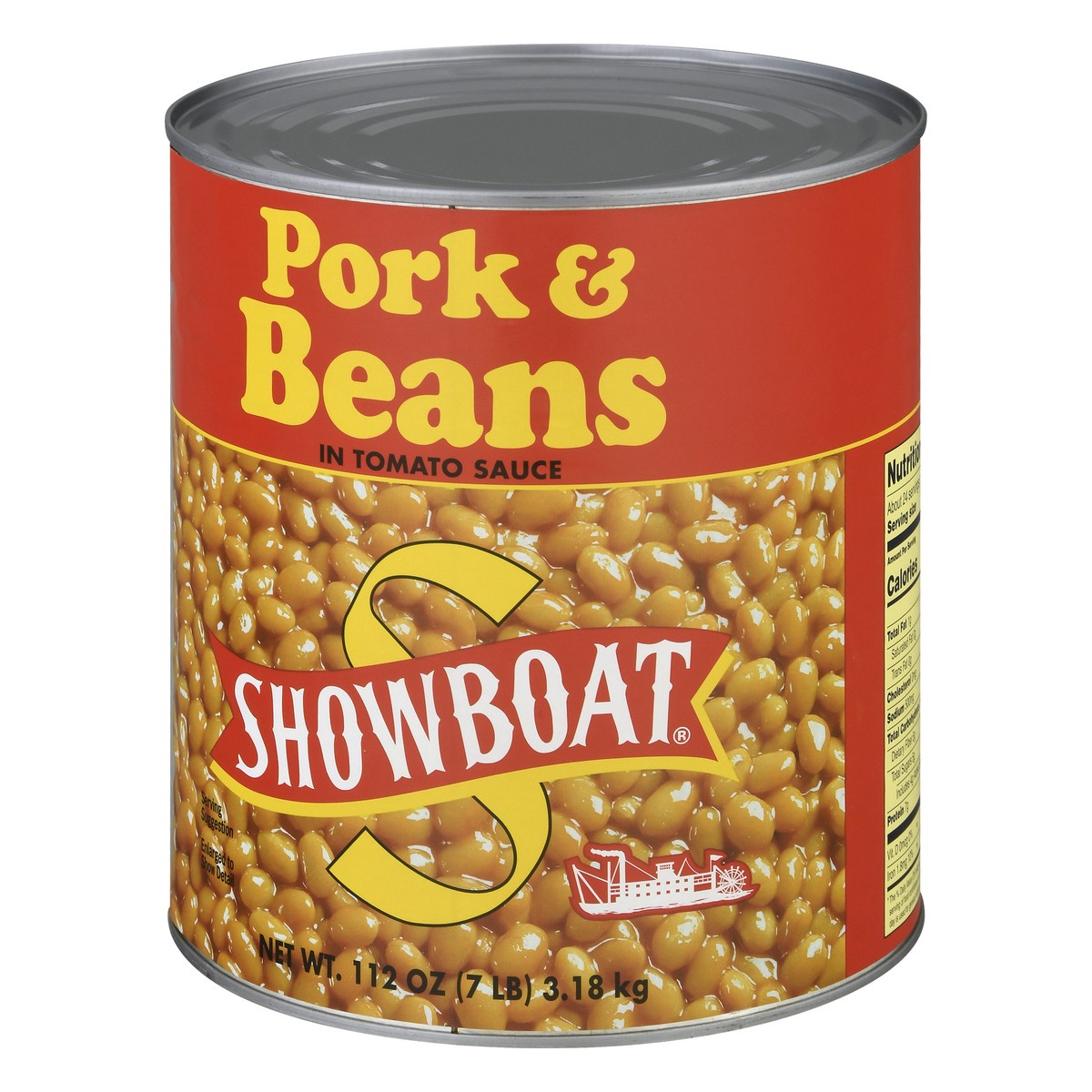 slide 8 of 10, SHOWBOAT Pork & Beans 112 oz, 112 oz